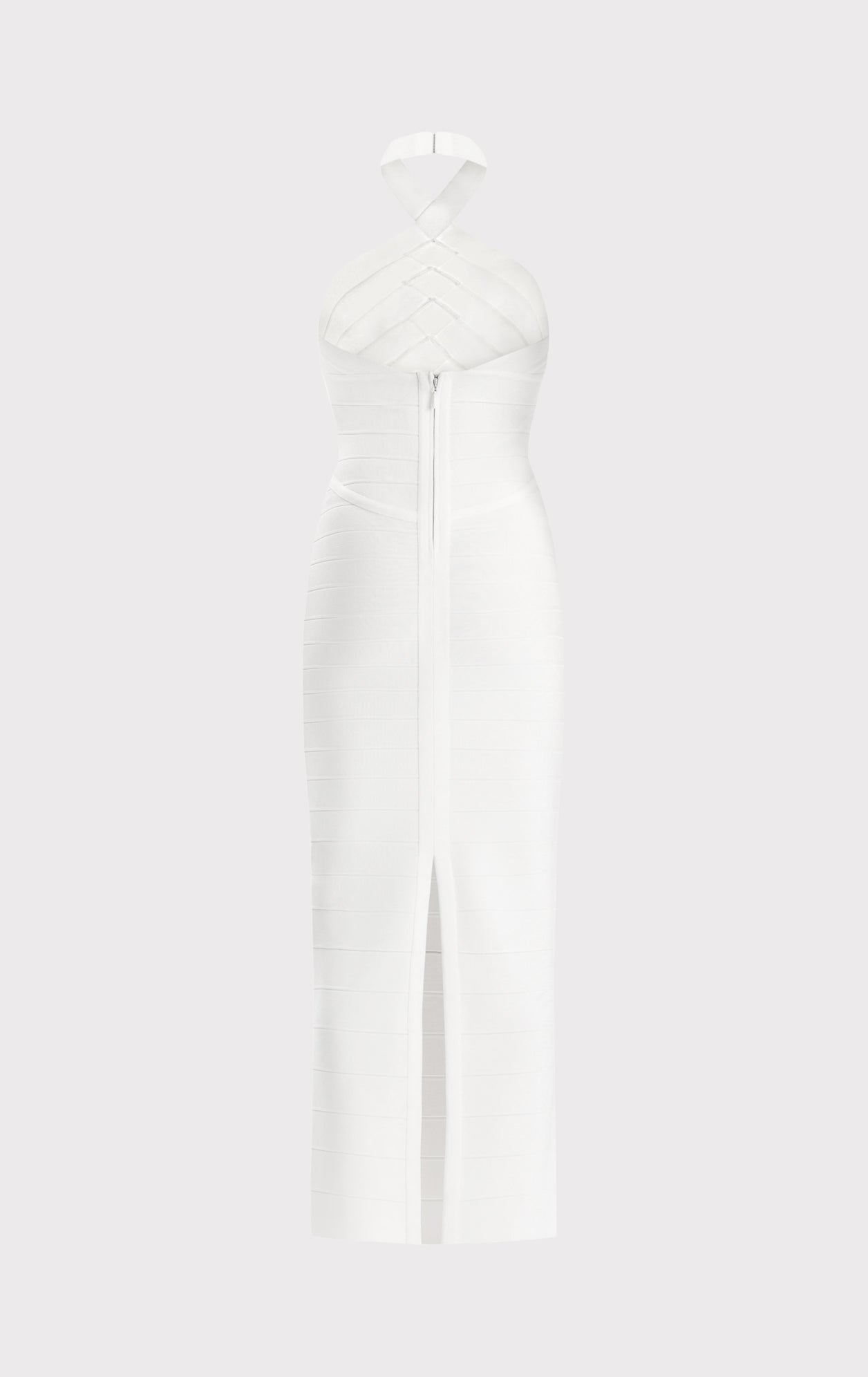 Icon Bandage Halter Gown | Alabaster