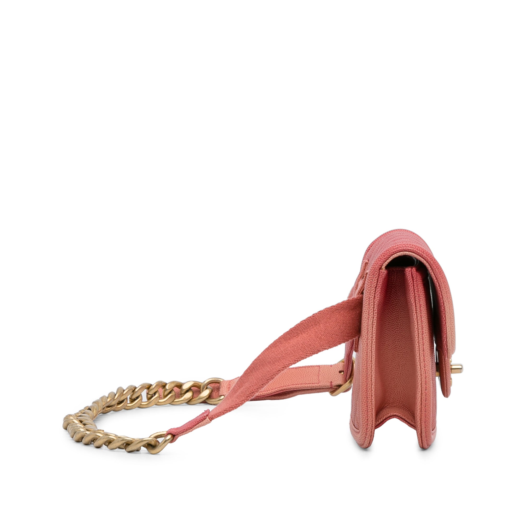 Chanel | Pre-Owned Caviar Sunset On The Sea Flap Belt Bag | Pink