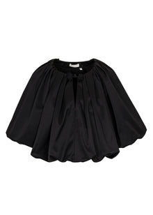 Techy Sateen Bubble Top | Black