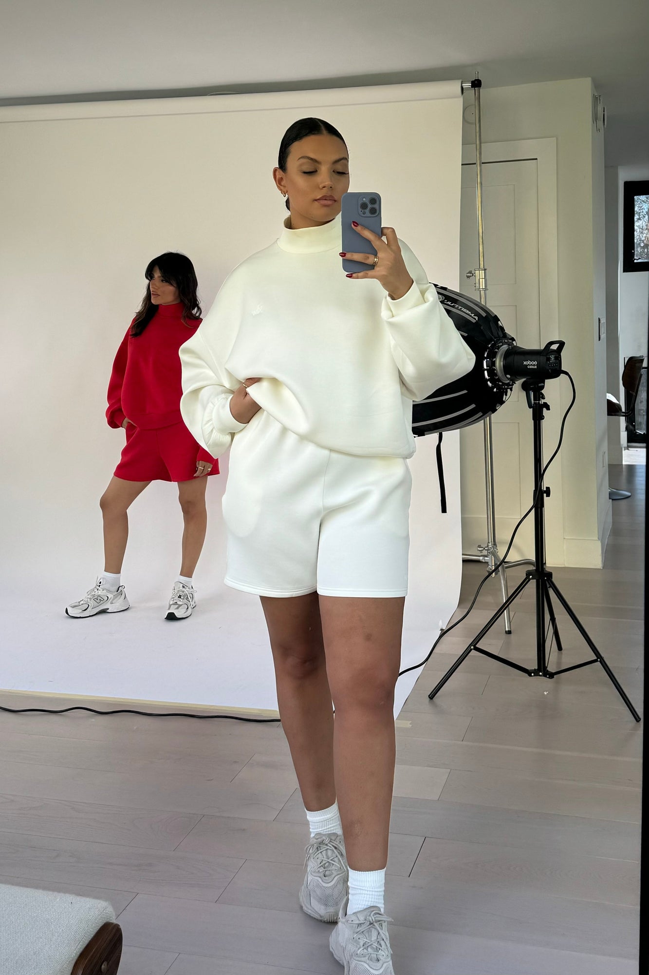 Maya Knit Neoprene Pullover | Offwhite