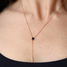 Women | Black Onyx Stillwater Lariat | 14k White Gold