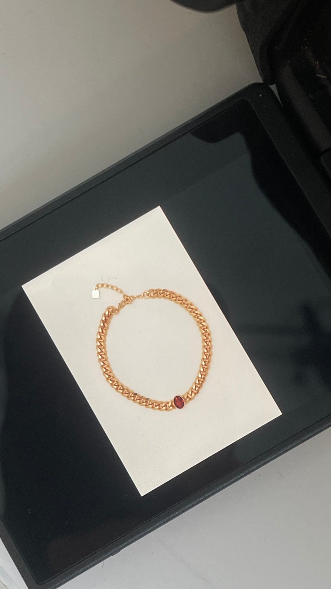 Remi Necklace | Gold Chain/Topaz Stone
