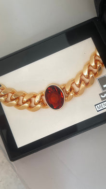 Remi Necklace | Gold Chain/Topaz Stone