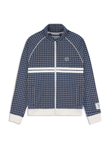 Men | Dallas Houndstooth Track Jacket | Maritime Blue