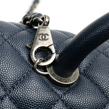 Chanel | Pre-Owned Large Caviar Coco Top Handle Bag - I | Blue/Navy