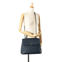 Chanel | Pre-Owned Large Caviar Coco Top Handle Bag - I | Blue/Navy