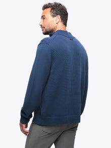 Mens | Odyssey Classic-Fit Sweater Q-Zip | Iron Navy