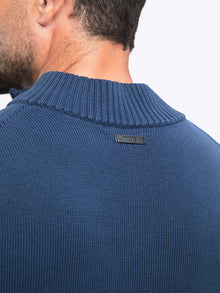 Mens | Odyssey Classic-Fit Sweater Q-Zip | Iron Navy