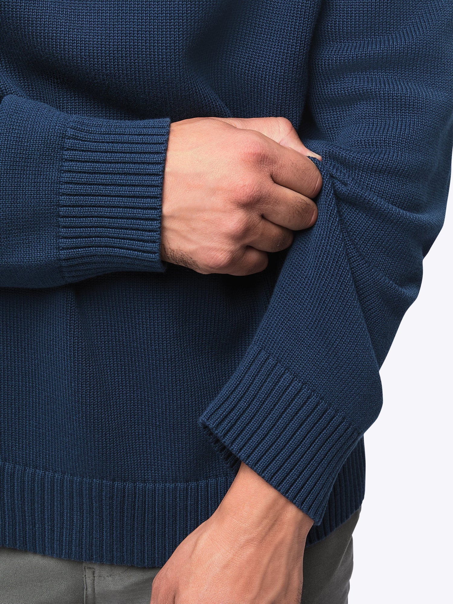Mens | Odyssey Classic-Fit Sweater Q-Zip | Iron Navy