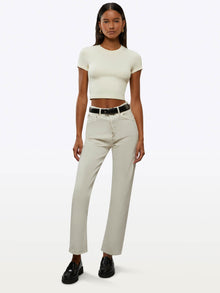 Womens | Tomboy Slim-Fit Tomboy-Cotton Tee Cropped | Ivory