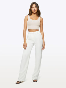 Womens | Coreflex Form-Fitting Cropped Tank | Ivory