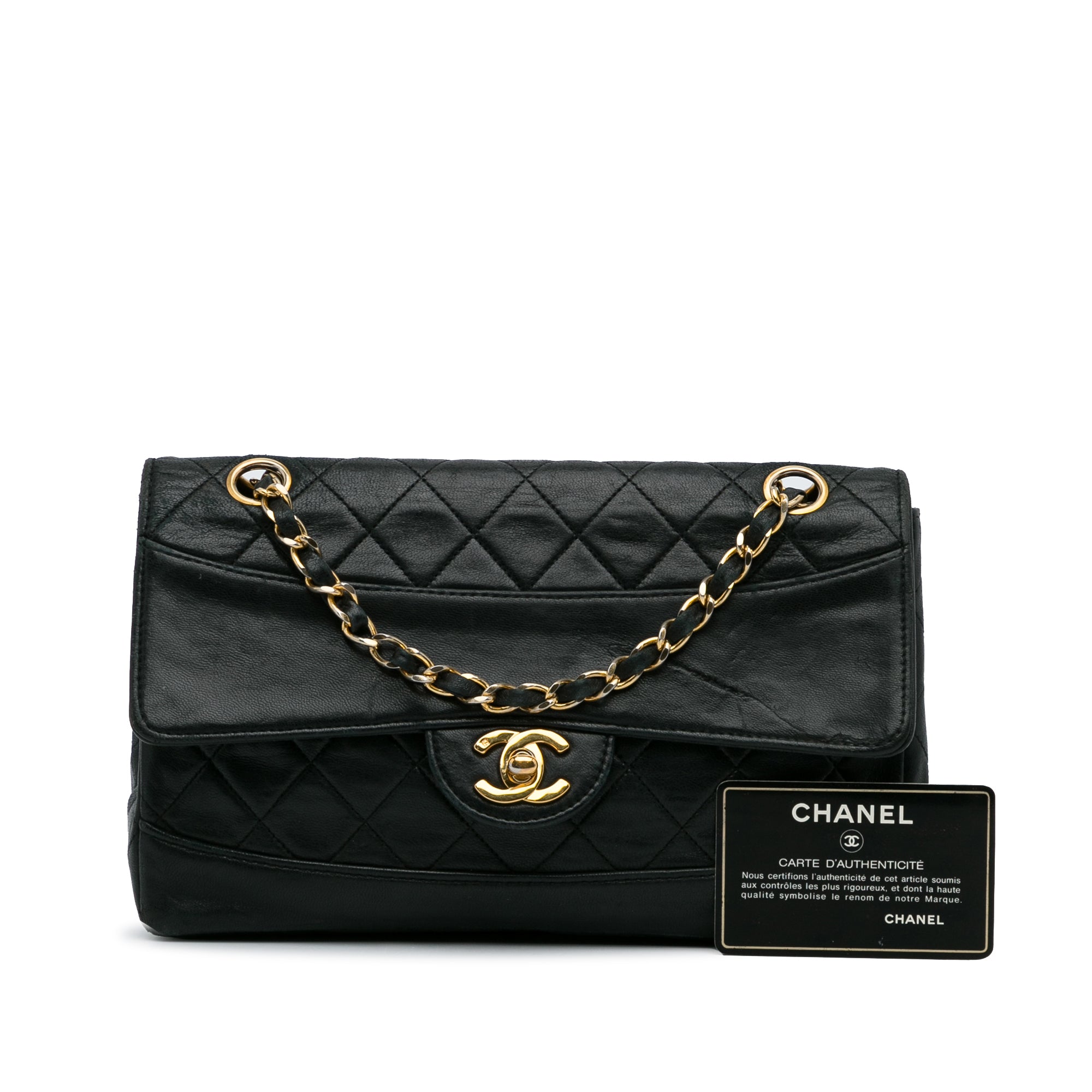 Chanel Pre-Owned Quilted Lambskin Shoulder Bag | Women | Black