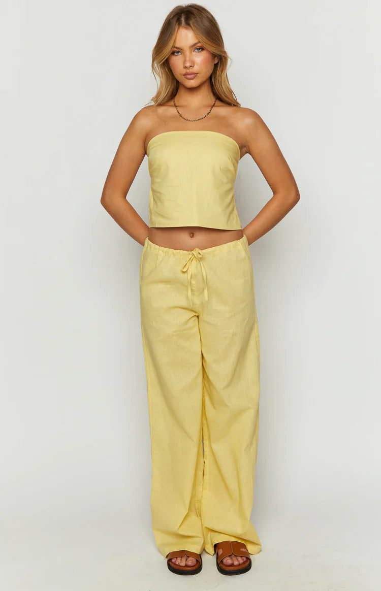 Ibiza Strapless Top | Yellow