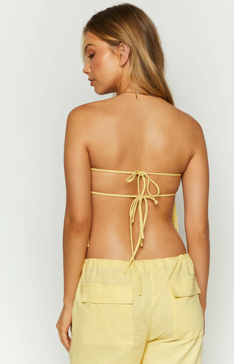 Ibiza Strapless Top | Yellow