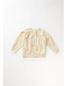 Imola | Gathered Linen Blouse | Champagne