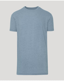 Indigo Tall Straight Hem Crew Neck T-Shirt | Heather