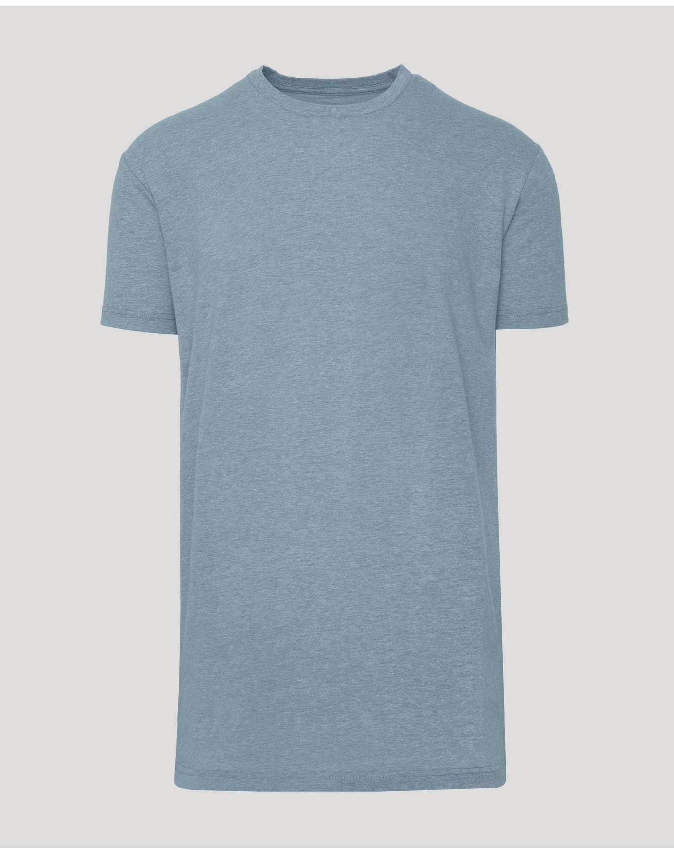 Indigo Tall Straight Hem Crew Neck T-Shirt | Heather