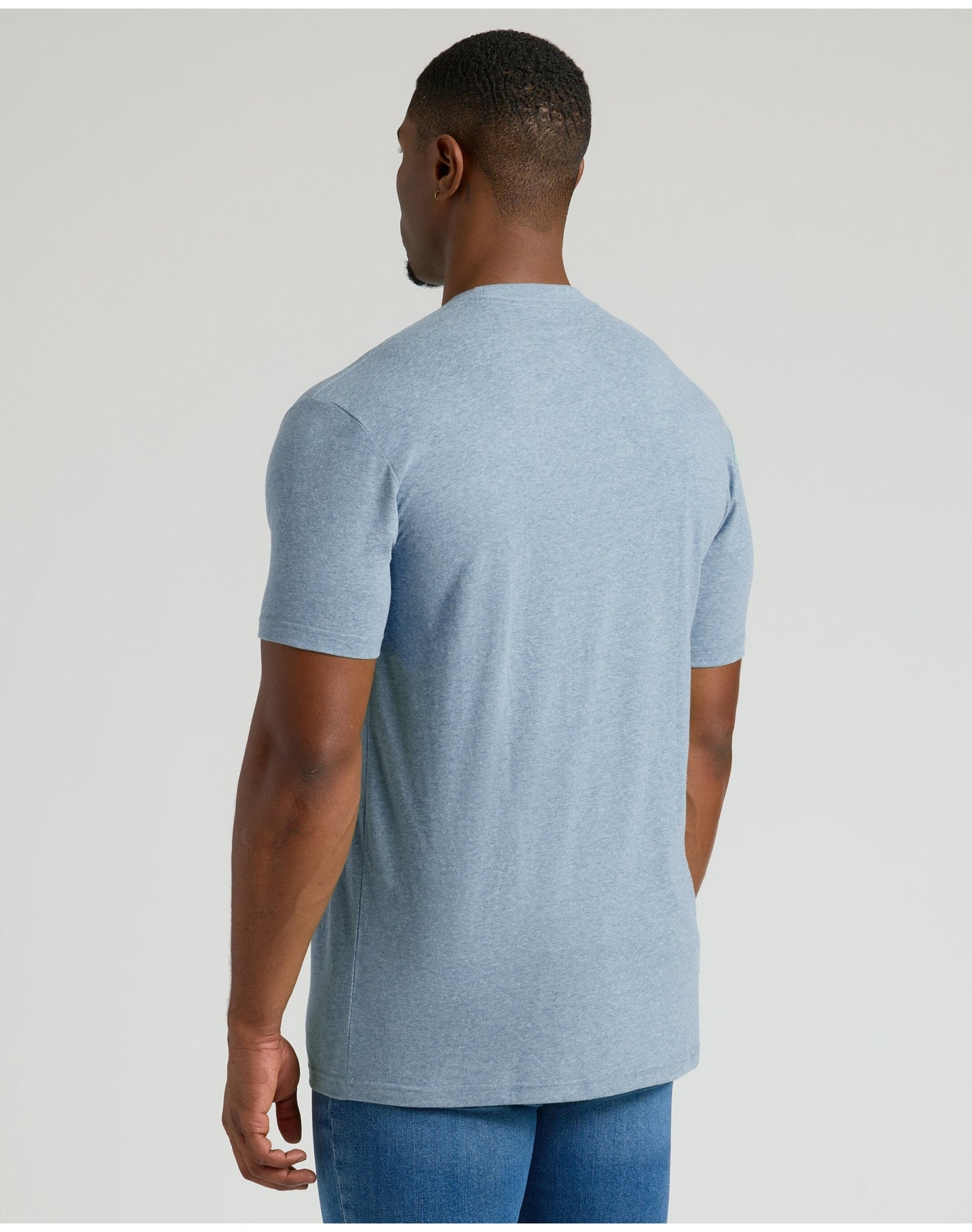 Indigo Tall Straight Hem Crew Neck T-Shirt | Heather