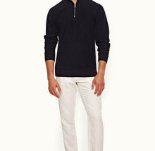 Isar Classic Fit Mix Texture Sweatshirt | Night Iris