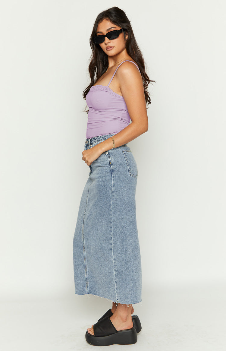 Isla Denim Midi Skirt | Blue