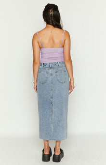 Isla Denim Midi Skirt | Blue