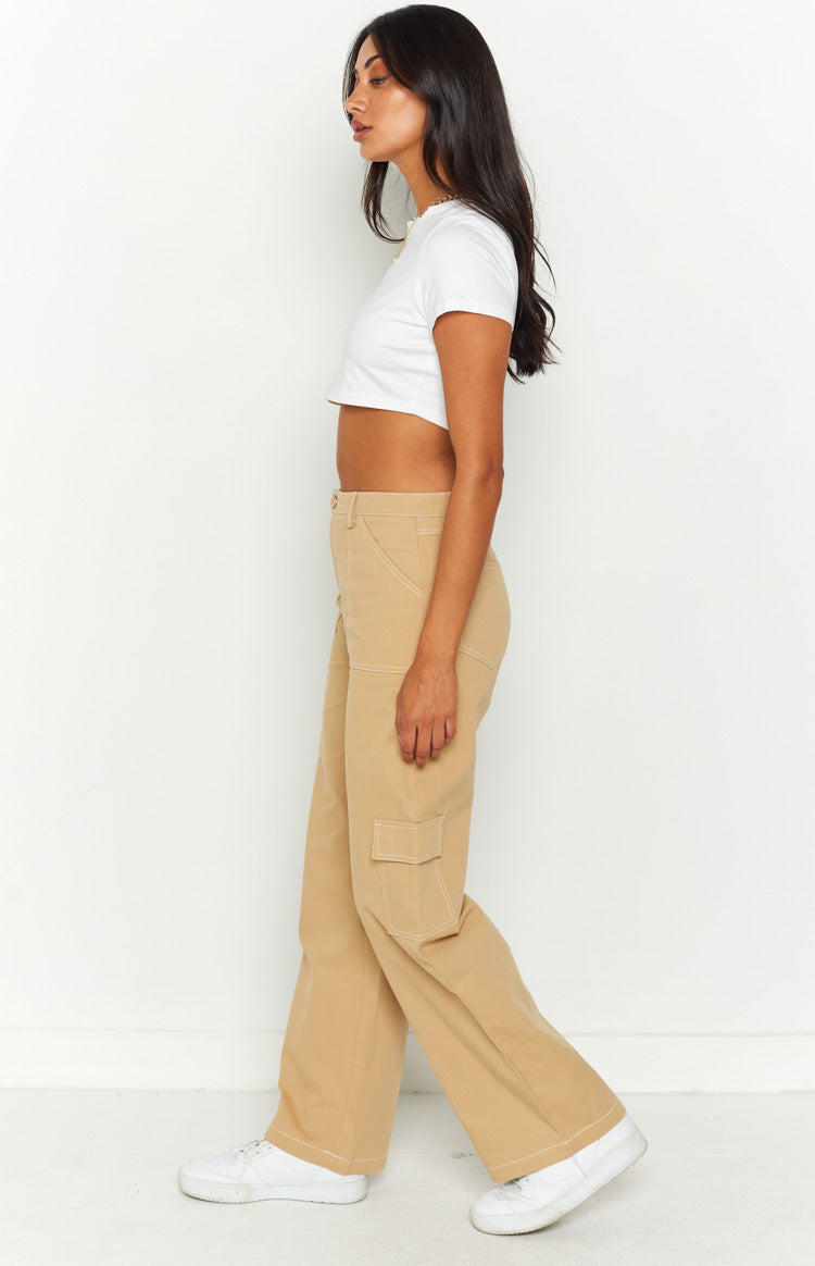 Iva Cargo Pants | Beige