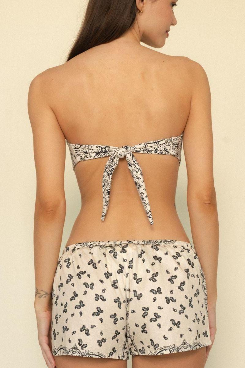 Tori Ties Bandeau Bikini Top | Ivy Bandana