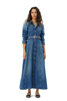 Light Denim Maxi Dress | Mid Blue Vintage