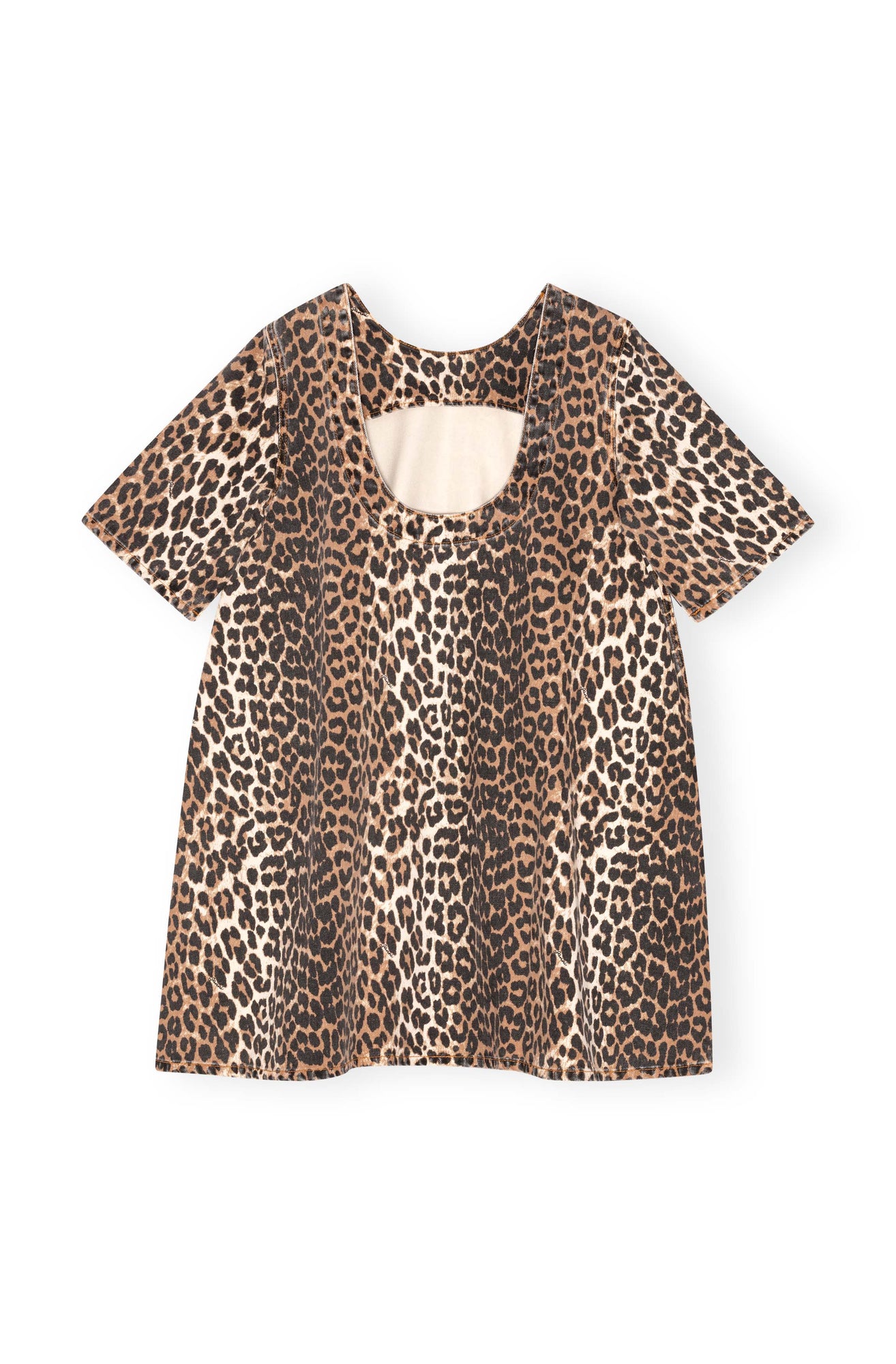 Open Back Mini Dress | Leopard
