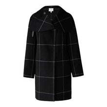 Jackie-P Cocoon Coat In Double Face Wool | Black-Powder