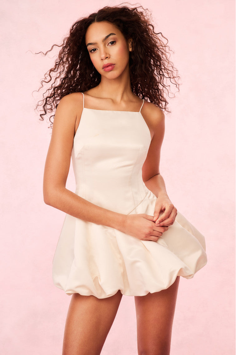 Jake Satin Mini Dress | Champagne