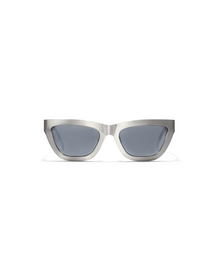 The Cateye Sunglasses | Recycled Steel | Silver Mirror Poly Renew Lenses
