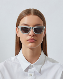 The Cateye Sunglasses | Recycled Steel | Silver Mirror Poly Renew Lenses