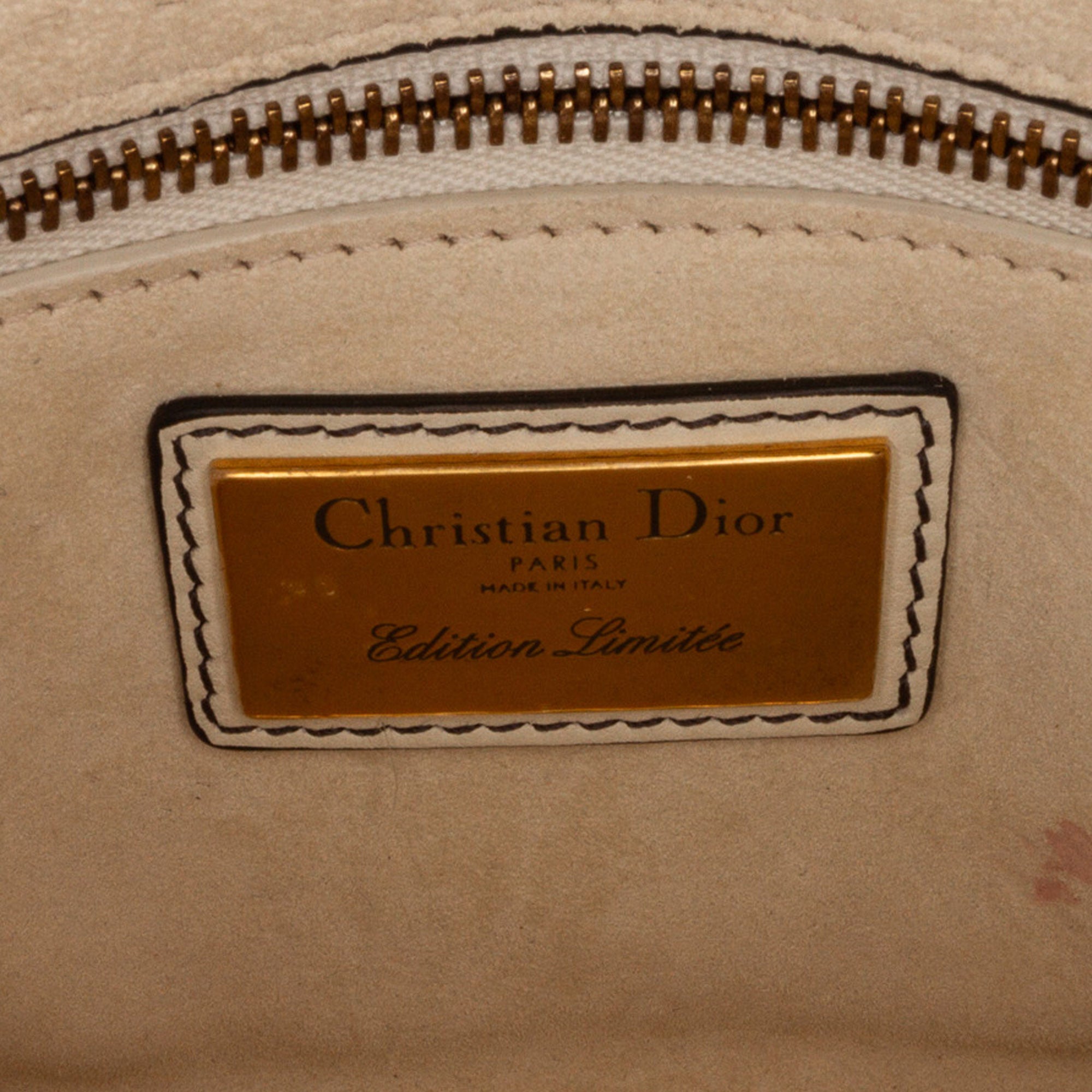 Dior | Pre-Owned Niki De Saint Phalle Mini Calfskin Dioramour Lady (Embroidered) - II | White