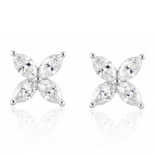 0.65 CT Marquise Natural Diamond | Stud Earrings | 14K White Gold | J-K Color | VS Clarity