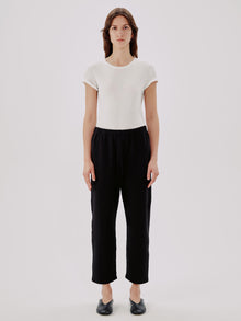Another Tomorrow Jogger in Black – Cotton Women's Trousers