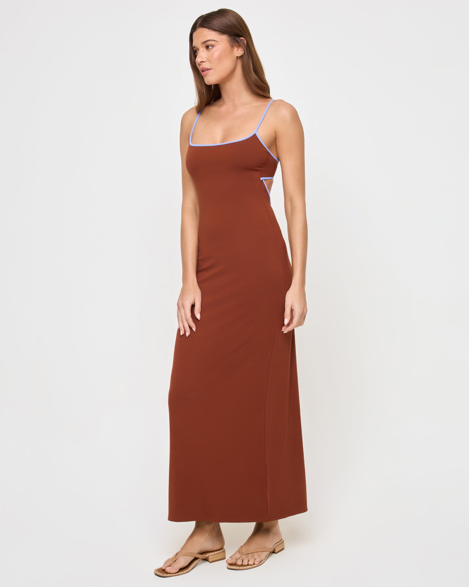 Jordana Dress | Tobacco Peri Blue