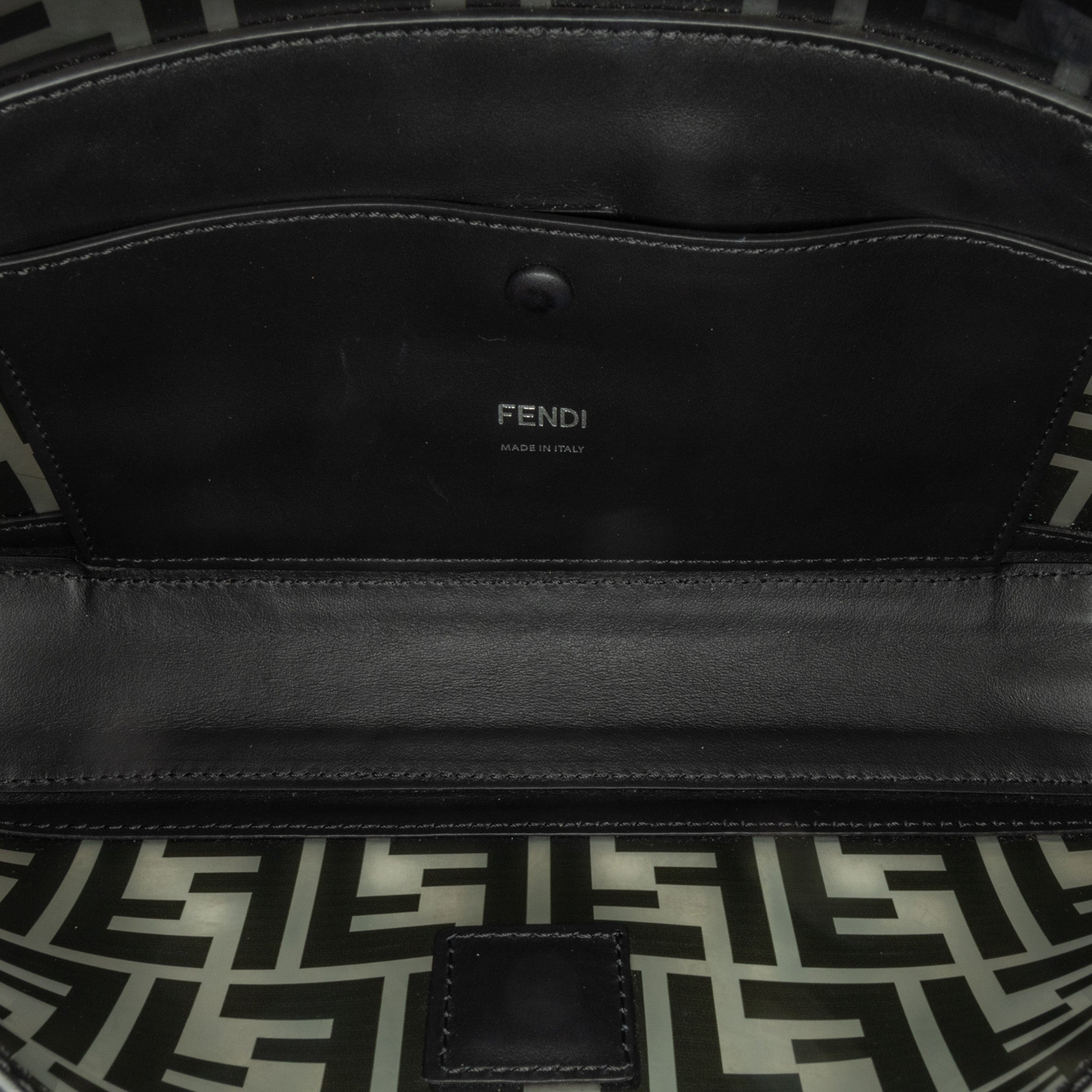 Fendi | Pre-Owned Medium Zucca PVC Baguette Satchel | Black