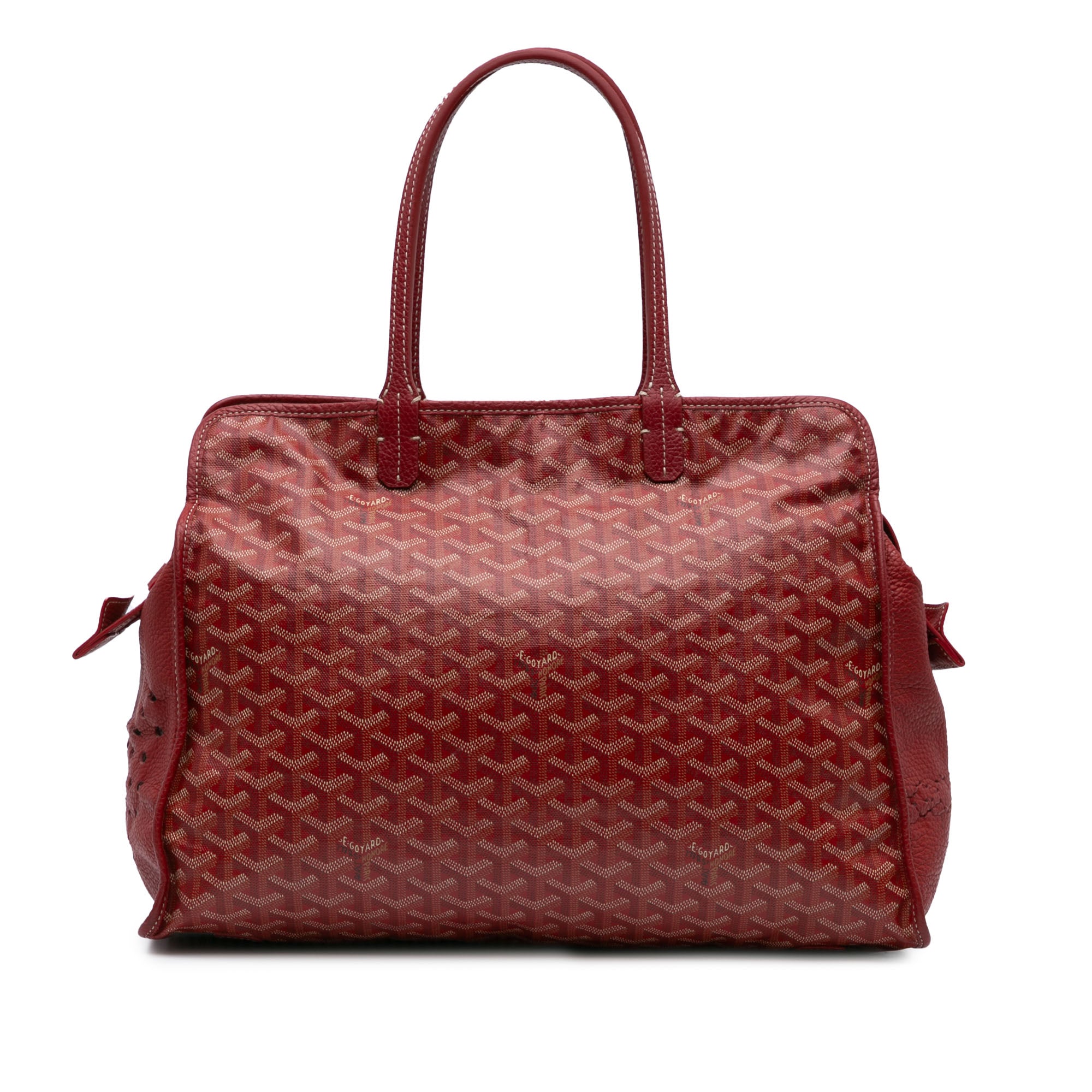 Goyard | Pre-Owned Goyardine Sac Hardy Pet Carrier PM | Red