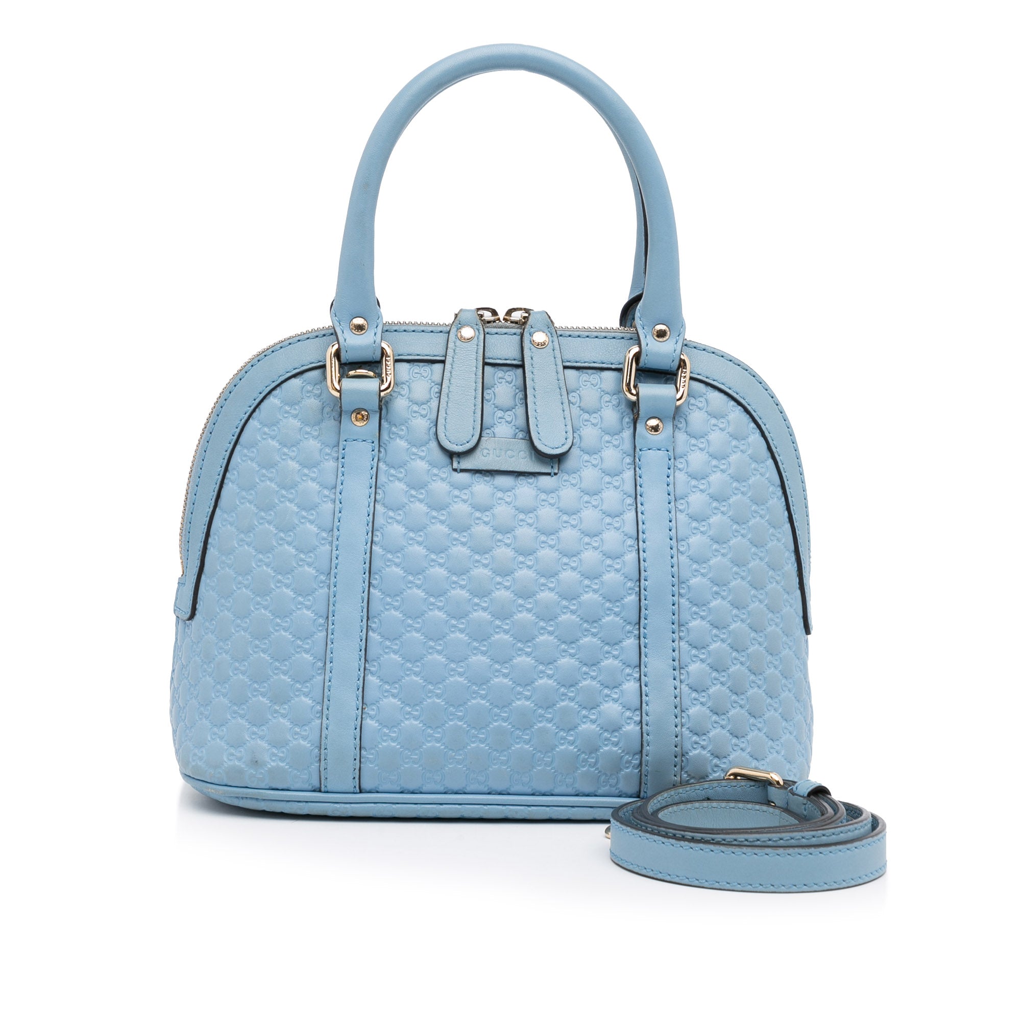 Gucci Pre-Owned Mini Microguccissima Dome Satchel | Women | Blue x Light Blue