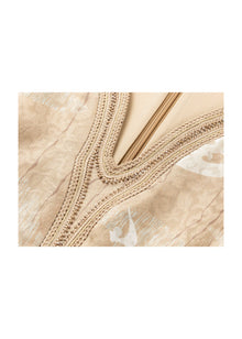 Jacquard Silk Dress | Khaki