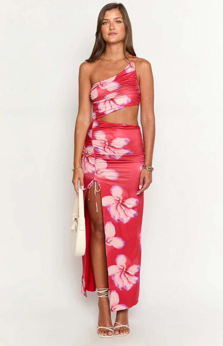 Jaden Crimson Paradise Maxi Dress | Red