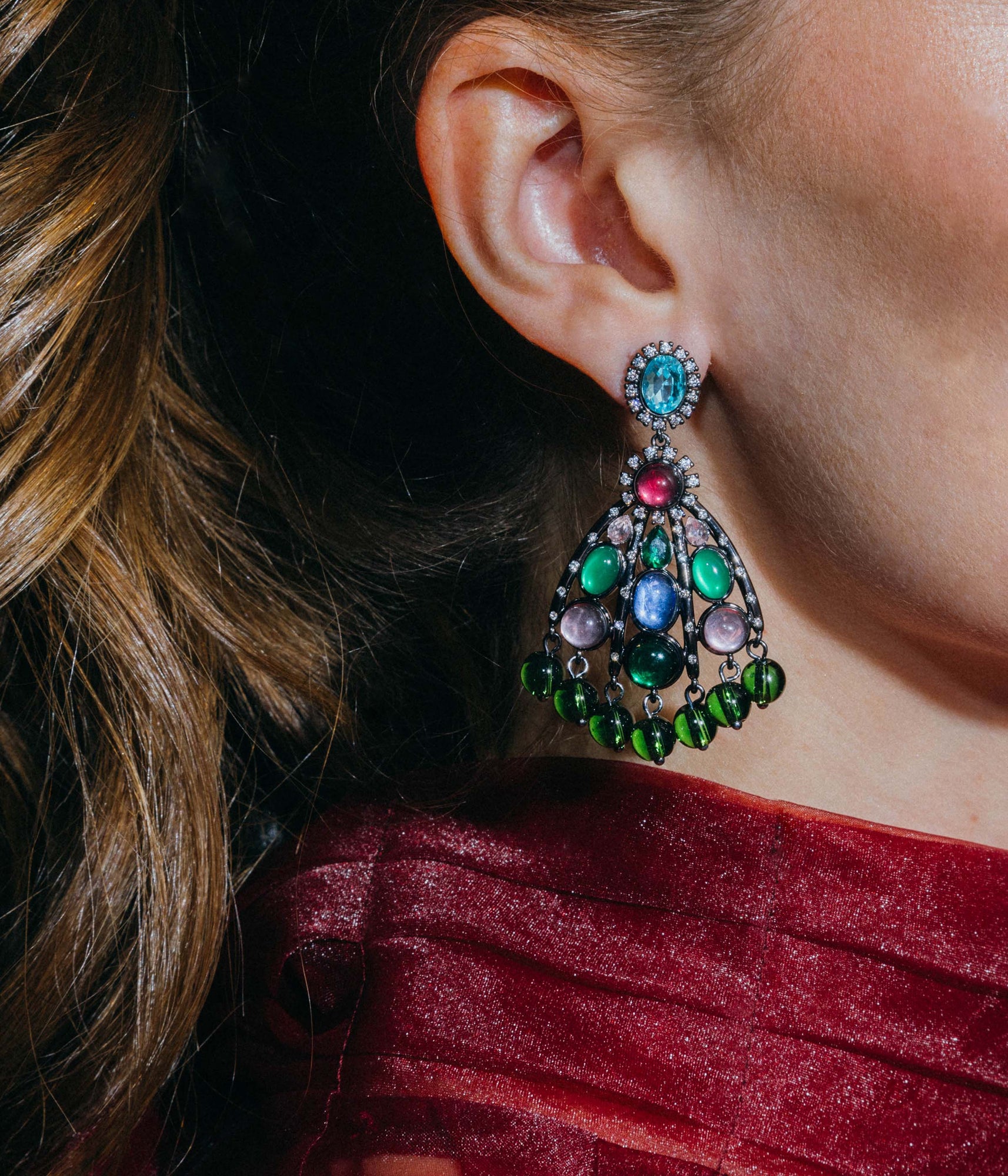 Judy Statement Earrings | Multi