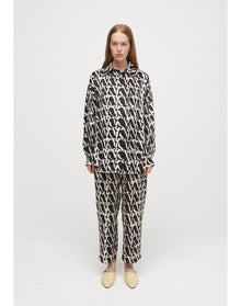 Julia | Silk Print Shirt | Oreo