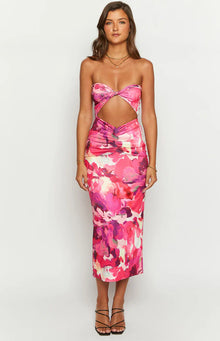 Juliete Floral Midi Dress | Pink