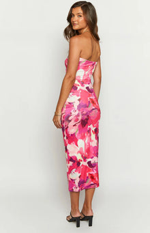 Juliete Floral Midi Dress | Pink
