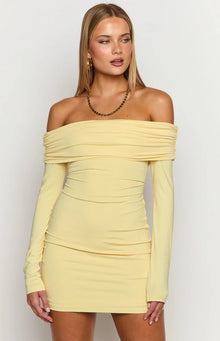 Junie Long Sleeve Mini Dress | Yellow