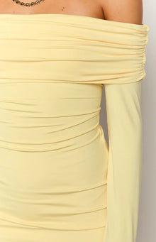 Junie Long Sleeve Mini Dress | Yellow