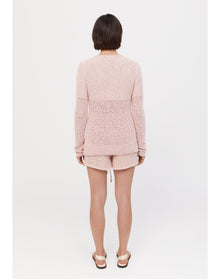 Juste | Rustic Knit Shorts | Pale Rose