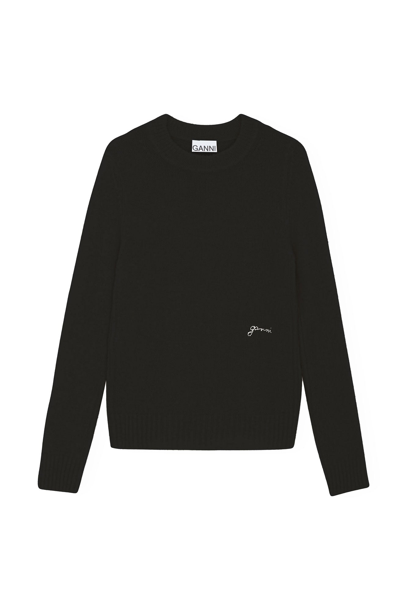 Brushed Alpaca O-Neck | Black